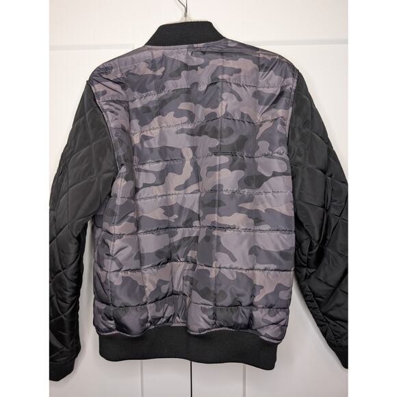 Express Men's Bomber Jacket Size Medium Camo Black - Picture 4 of 6